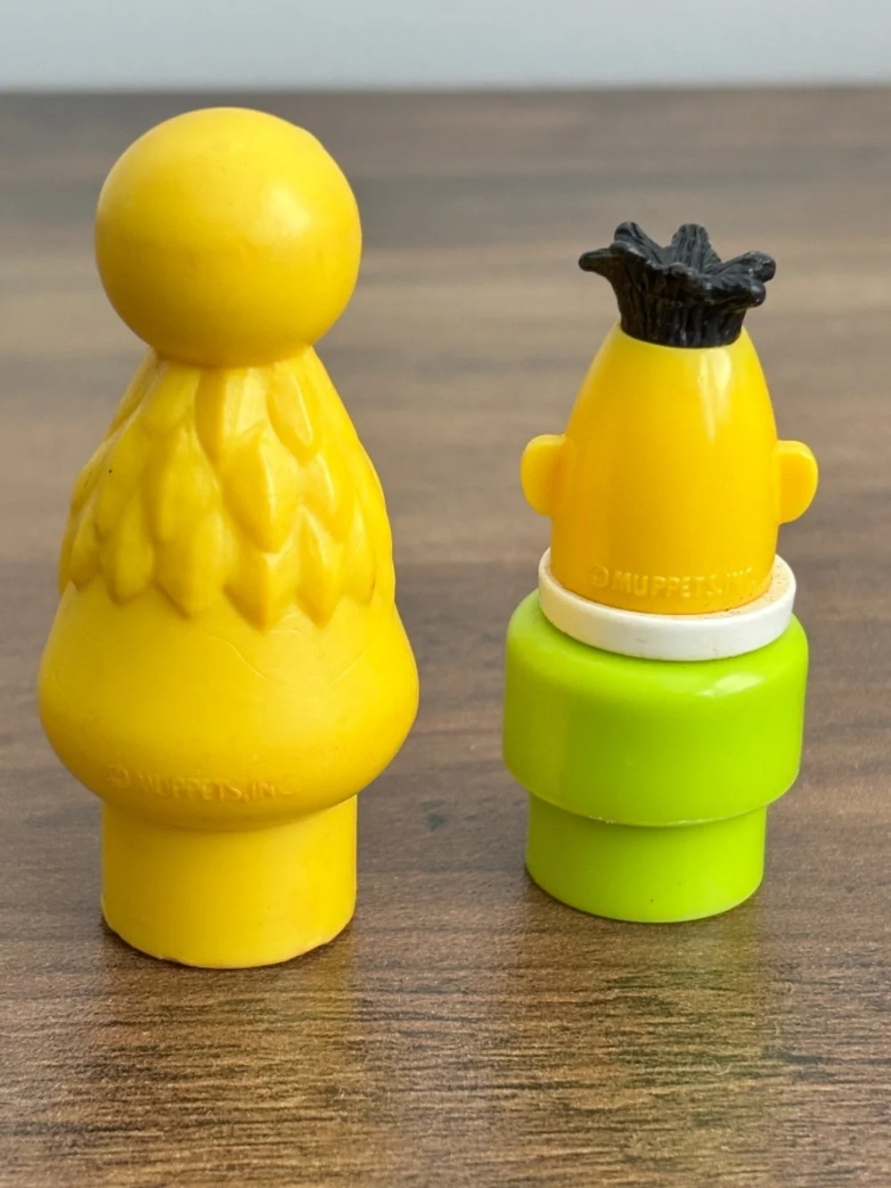 VINTAGE Fisher Price Little People Sesame Street Bert & Big Bird Figures 1970's